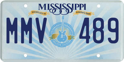 MS license plate MMV489