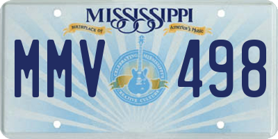 MS license plate MMV498