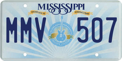 MS license plate MMV507
