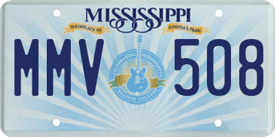 MS license plate MMV508