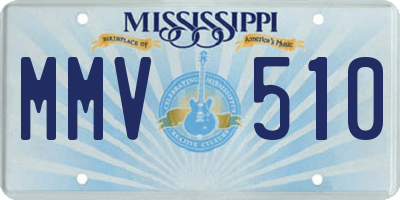 MS license plate MMV510