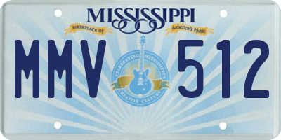 MS license plate MMV512