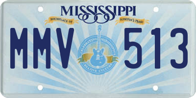 MS license plate MMV513