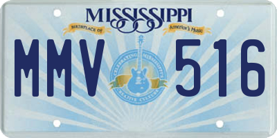 MS license plate MMV516