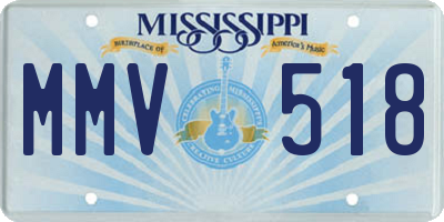 MS license plate MMV518
