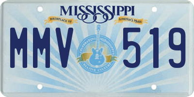 MS license plate MMV519
