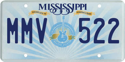 MS license plate MMV522