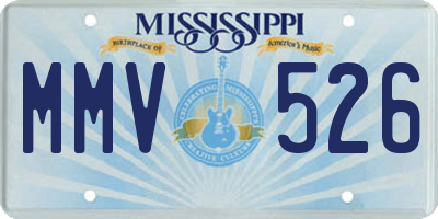 MS license plate MMV526