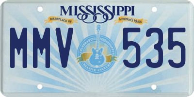 MS license plate MMV535