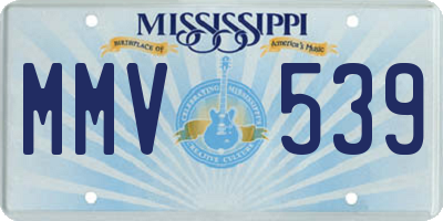 MS license plate MMV539