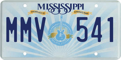 MS license plate MMV541
