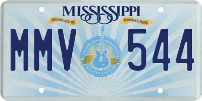 MS license plate MMV544
