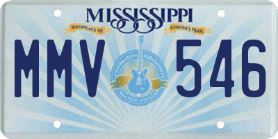 MS license plate MMV546