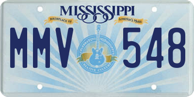 MS license plate MMV548