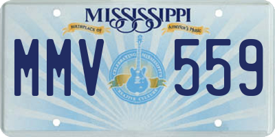MS license plate MMV559
