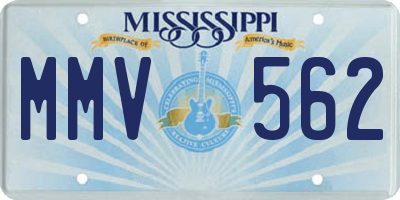 MS license plate MMV562