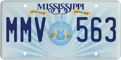 MS license plate MMV563