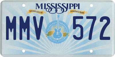 MS license plate MMV572