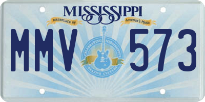 MS license plate MMV573