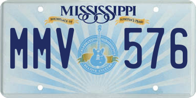MS license plate MMV576