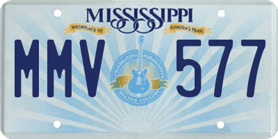 MS license plate MMV577