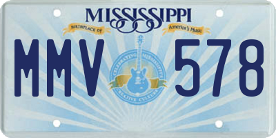 MS license plate MMV578