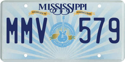 MS license plate MMV579