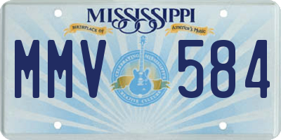MS license plate MMV584