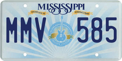 MS license plate MMV585