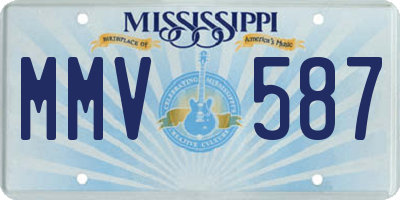MS license plate MMV587