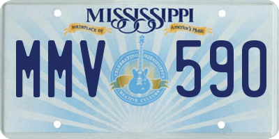 MS license plate MMV590