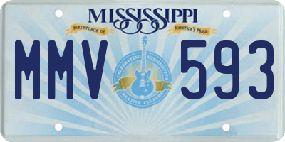 MS license plate MMV593