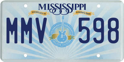 MS license plate MMV598