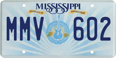 MS license plate MMV602