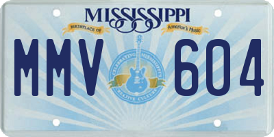 MS license plate MMV604