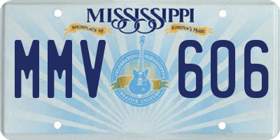 MS license plate MMV606