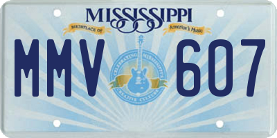 MS license plate MMV607