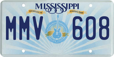 MS license plate MMV608