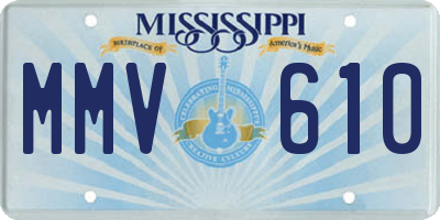 MS license plate MMV610