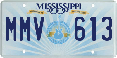 MS license plate MMV613