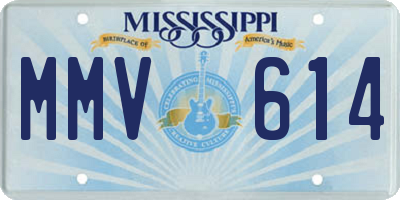 MS license plate MMV614
