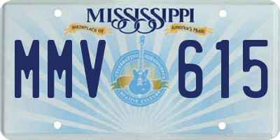 MS license plate MMV615