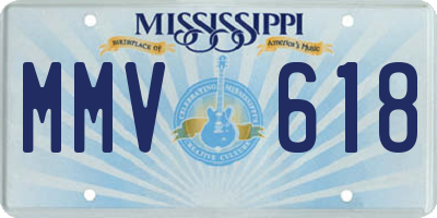 MS license plate MMV618