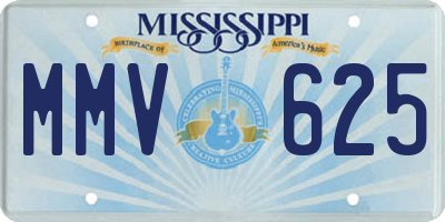 MS license plate MMV625