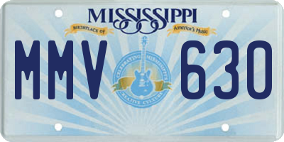 MS license plate MMV630