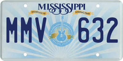 MS license plate MMV632