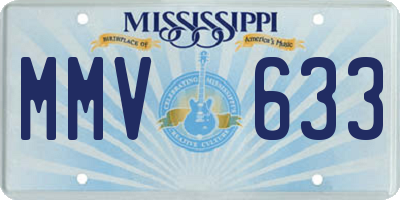 MS license plate MMV633