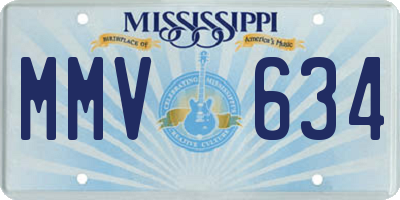 MS license plate MMV634