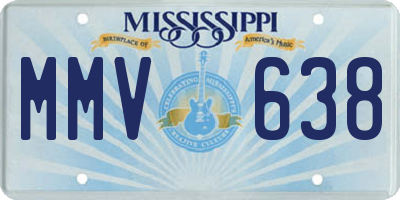 MS license plate MMV638
