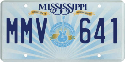 MS license plate MMV641